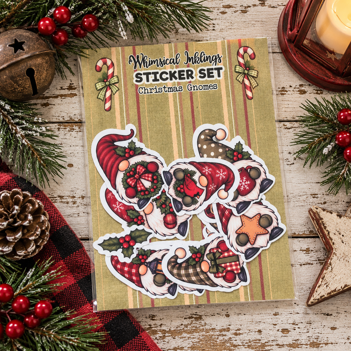 Christmas Gnome Sticker pack| Gnome Stickers