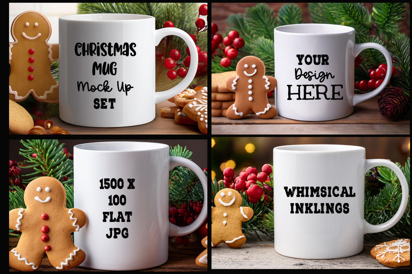 Christmas Mug Mockup Set