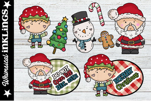 Christmas Pals Trio Sublimation| Santa|Elf| Christmas Sublimation