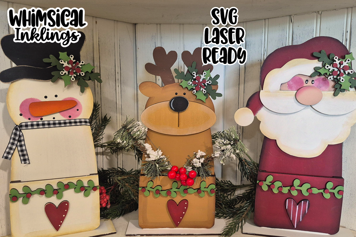 Prim Christmas Pockets Laser SVG Set