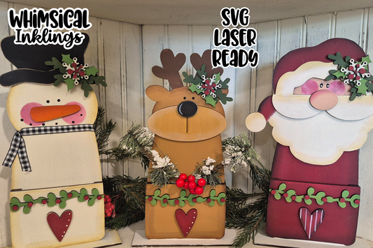 Prim Christmas Pockets Laser SVG Set