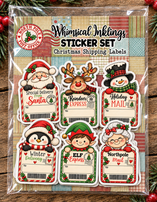 Christmas Shipping labels Sticker Pack|Christmas Stickers