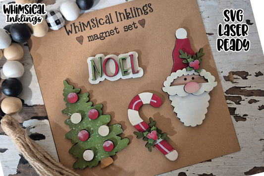Christmas Time Magnet Set Laser SVG