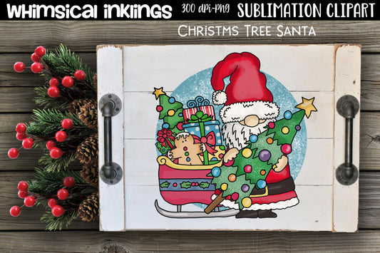 Christmas Tree Santa Sublimation| Christmas Sublimation