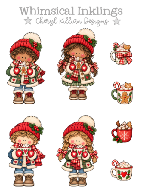 Cocoa Clan Sticker Sheet | Winter Printables