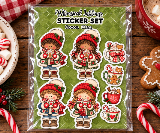 Cocoa Clan Sticker Sheet | Winter Printables