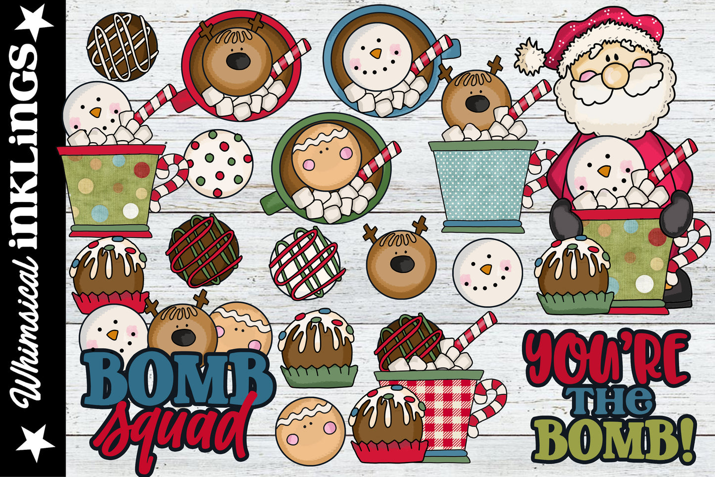 Cocoa Bomb Clipart Collection