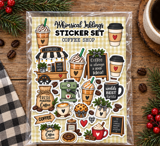 Coffee Shop Sticker Pack| Coffee Stcikers