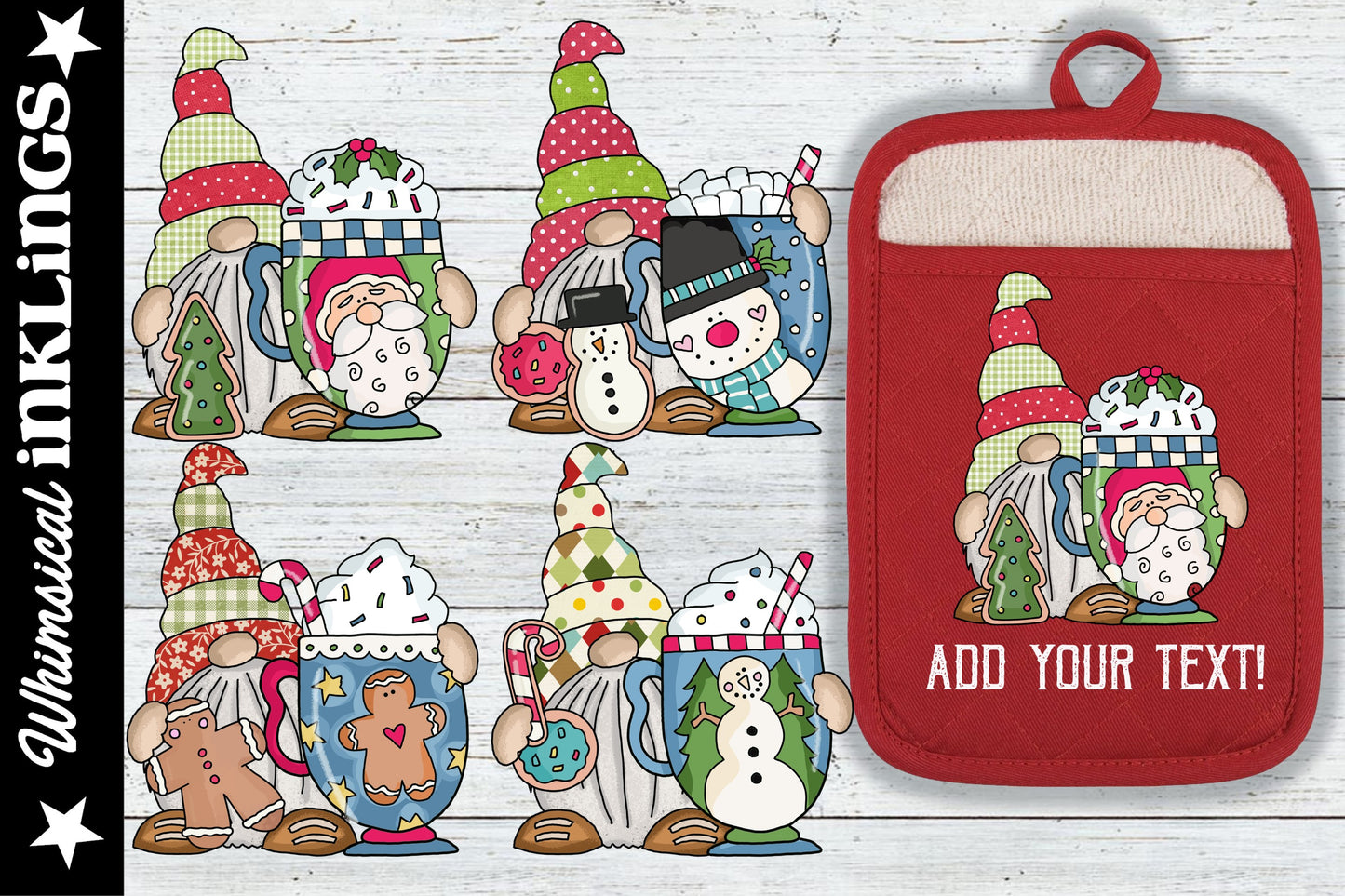 Cookie And Cocoa Gnomes Sublimation| Christmas Sublimation