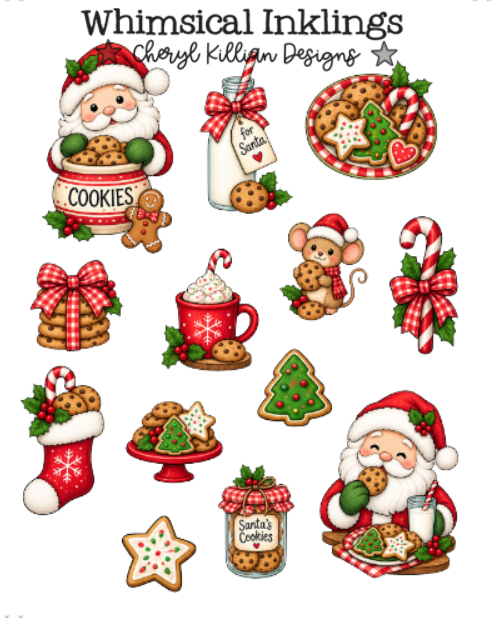 Cookies For Santa Sticker Pack| Christmas Stickers