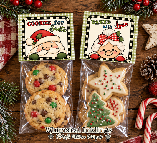 Cookies For Santa Bag Topper Sheet