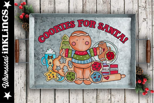 Cookies For Santa Gingerbread Sublimation| Christmas Sublimation