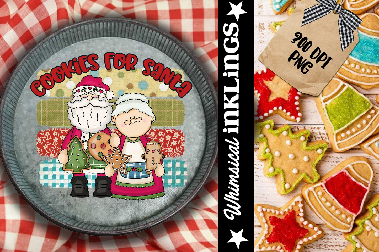 Cookies For Santa Scene Sublimation| Christmas