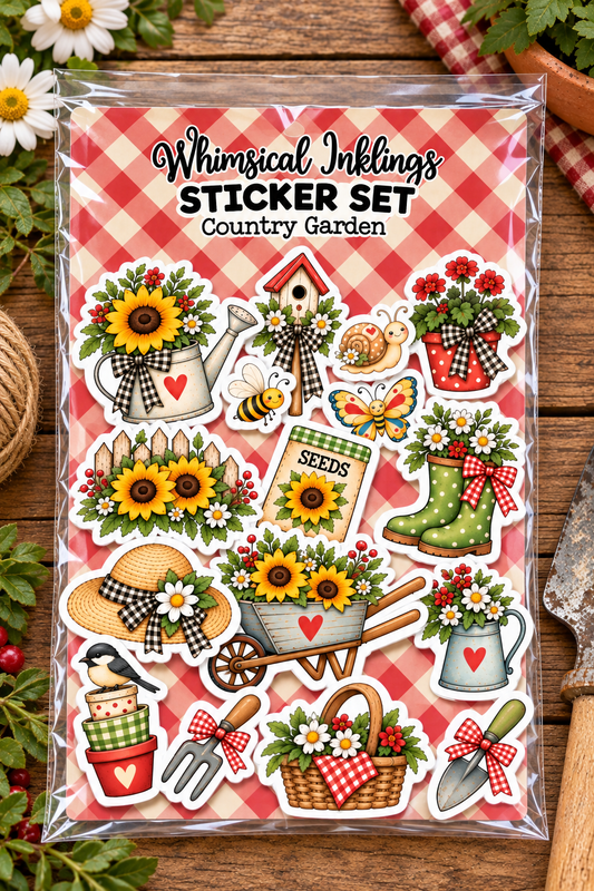 Country garden Sticker Sheet| Printable Stickers