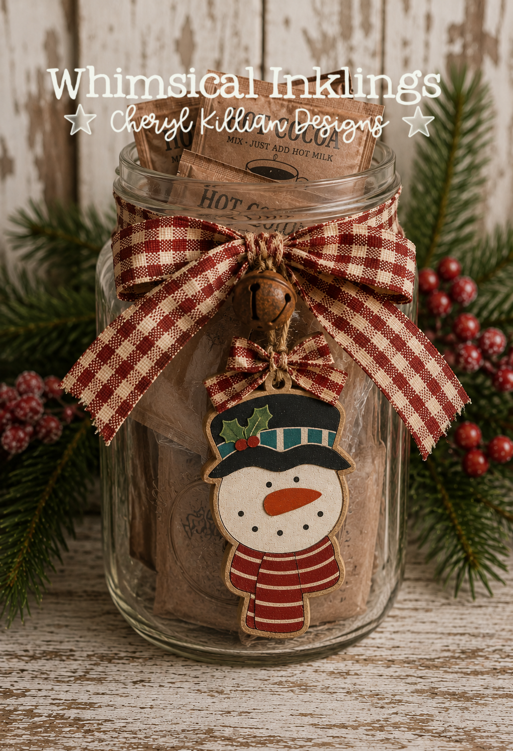 Country Snowman face Ornament Laser SVG |Christmas Laser SVG