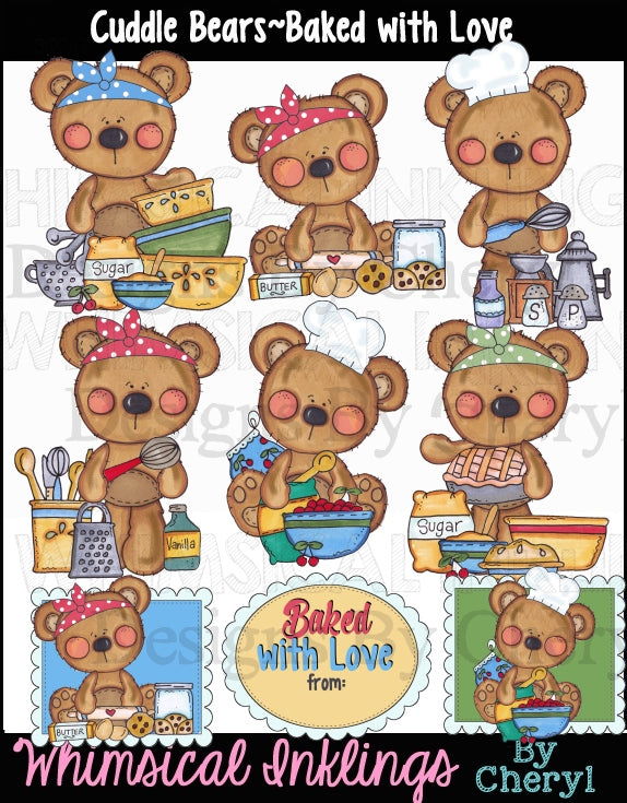 Cuddle Bears Sublimation Bundle| Bear Clipart Bundle |Sublimation Bundle