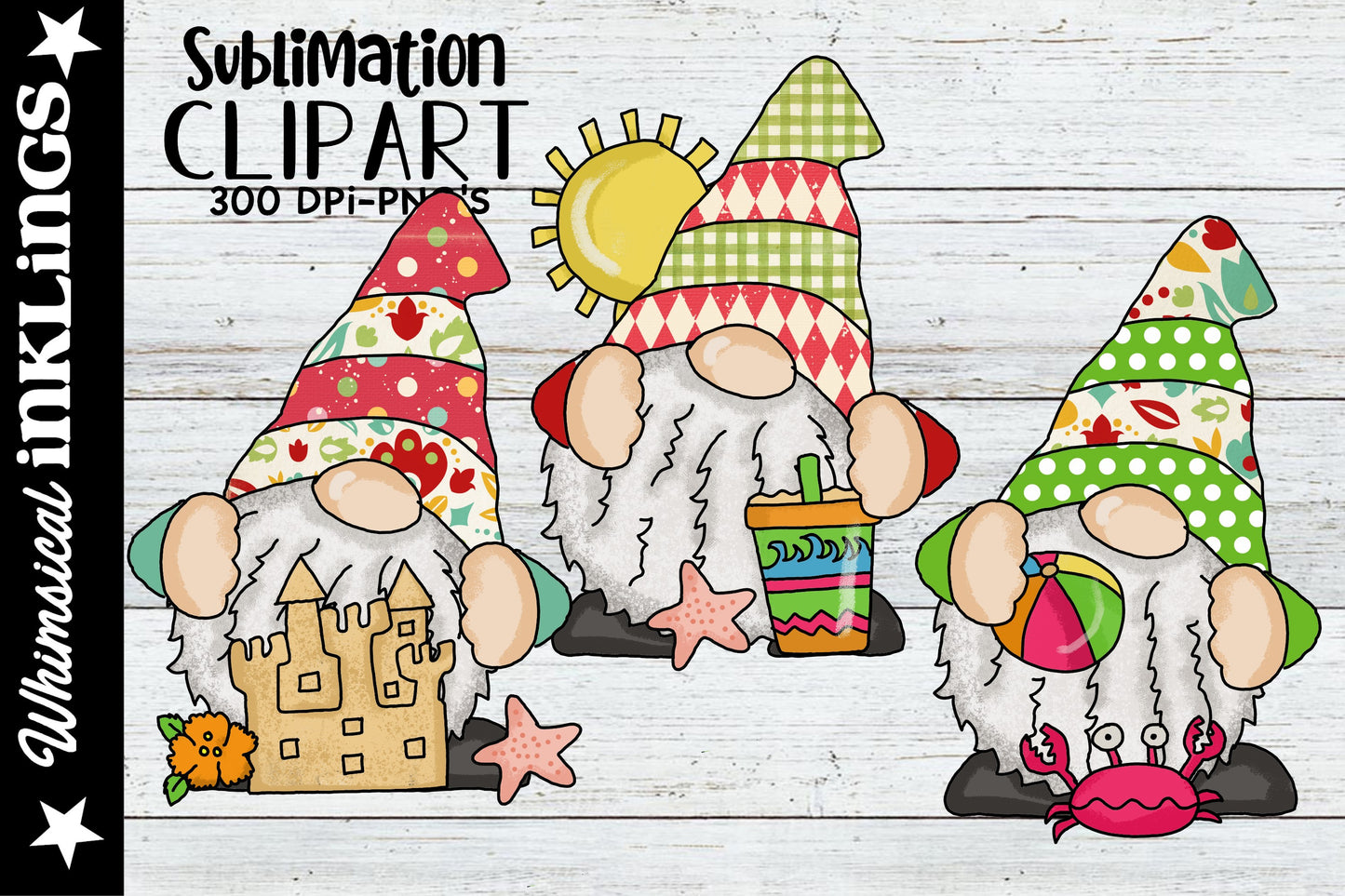 Cute Beach Day Gnomes Sublimation| Summer Sublimation
