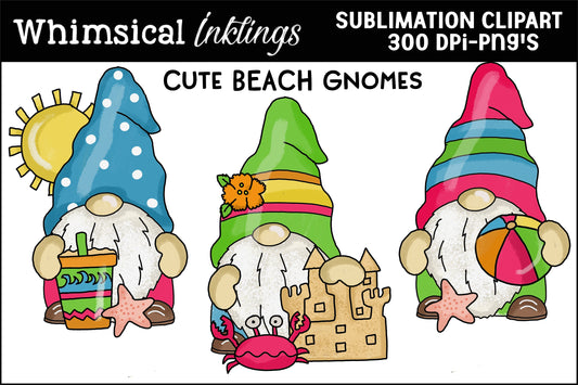 Cute Beach Gnomes Sublimation| Summer Sublimation