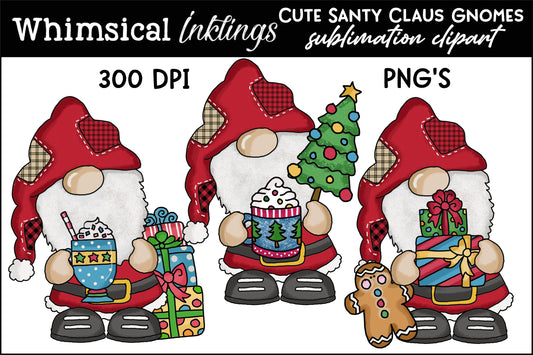 Cute Santy Claus Gnomes Sublimation| Christmas Sublimation