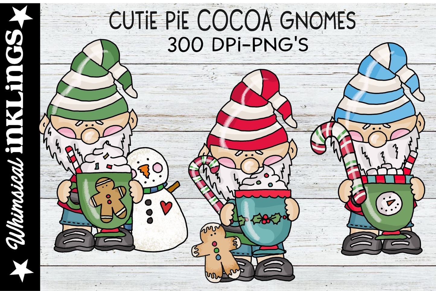 Cutie Pie Cocoa Gnomes| Christmas Sublimation