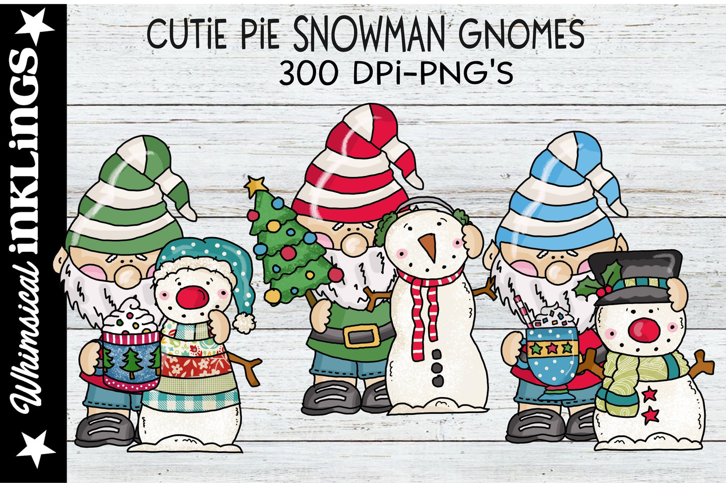 Cutie Pie Snowman Gnomes| Winter Sublimation