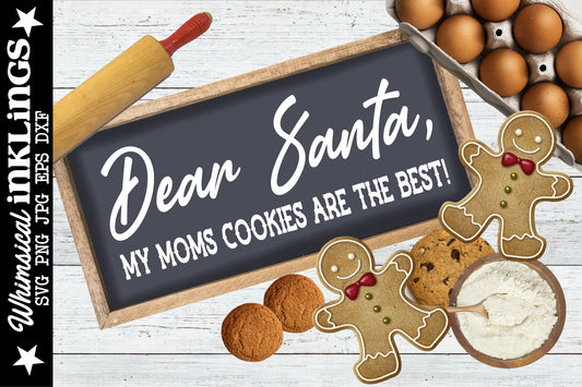 Dear Santa Christmas Sign SVG| Christmas Cookies SVG