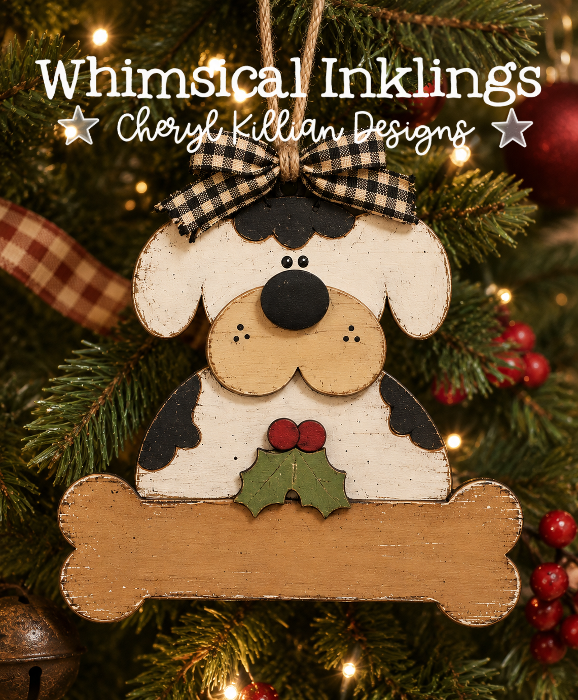 Doggy Christmas ornament Laser SVG
