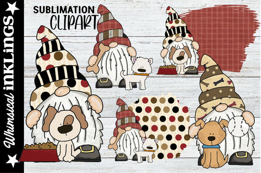 Doggy Gnomes Sublimation Clipart| Dog Sublimation