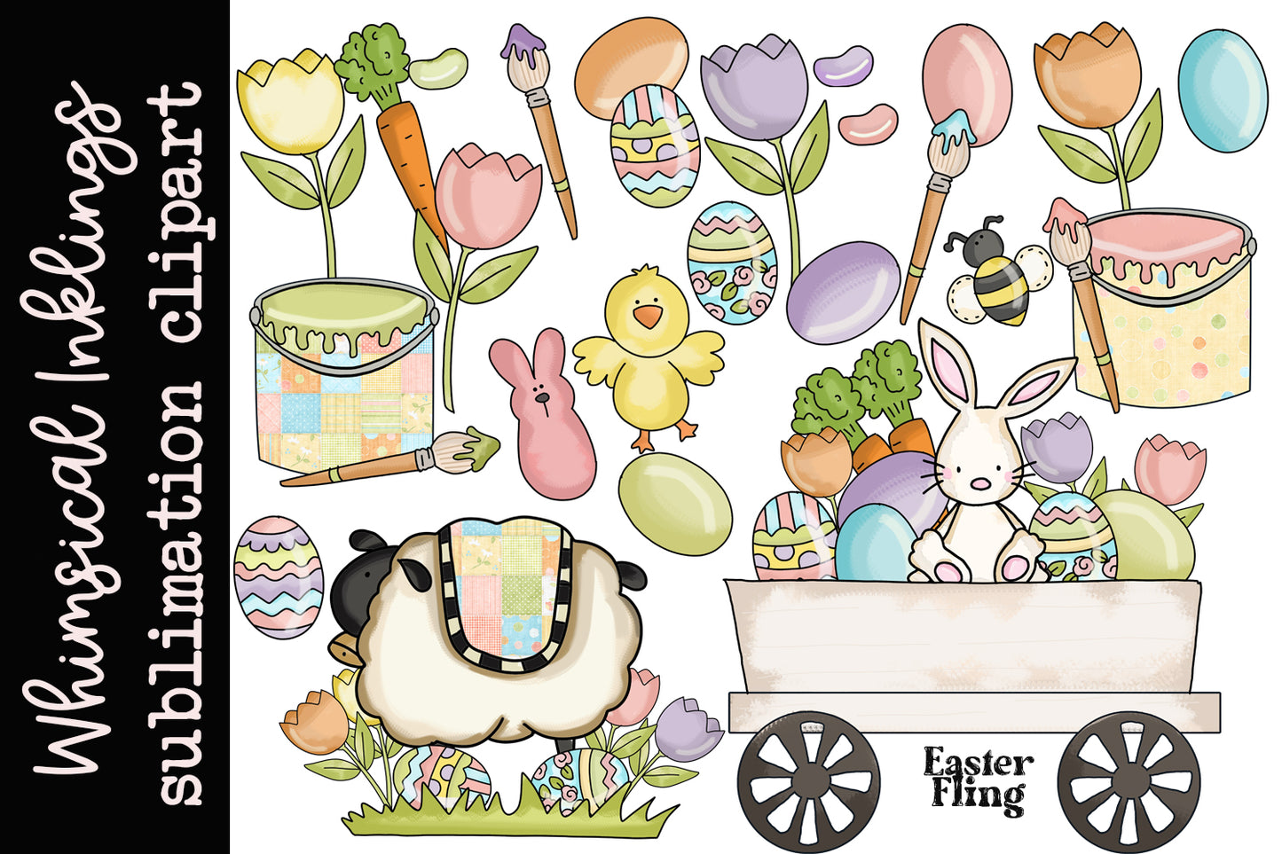 Easter Fling Sublimation Clipart