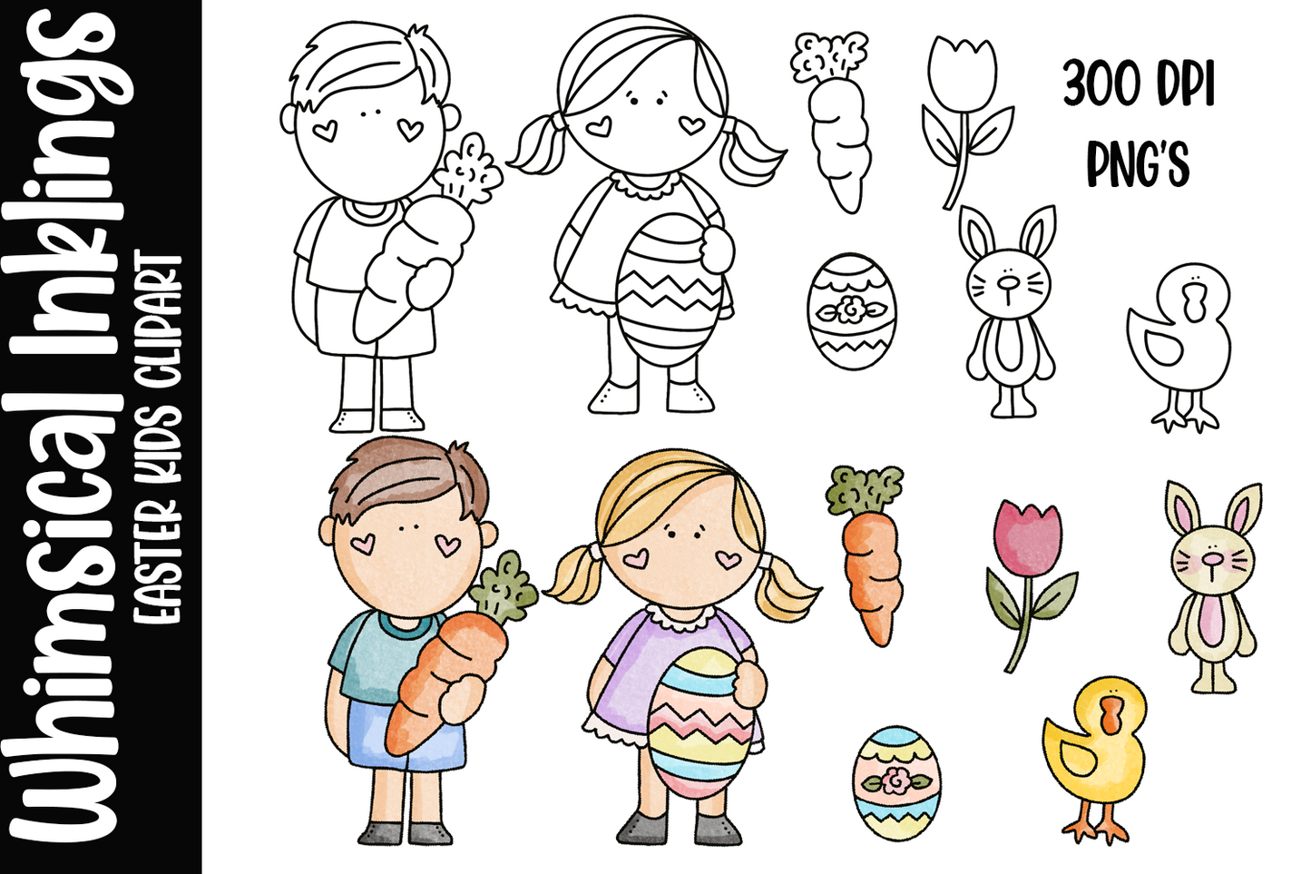 Easter Kids Clipart Collection