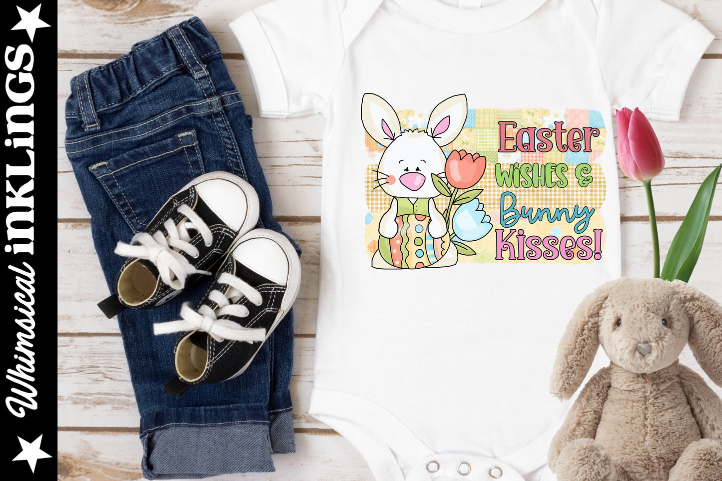 Easter Wishes And Bunny Kisses Sublimation