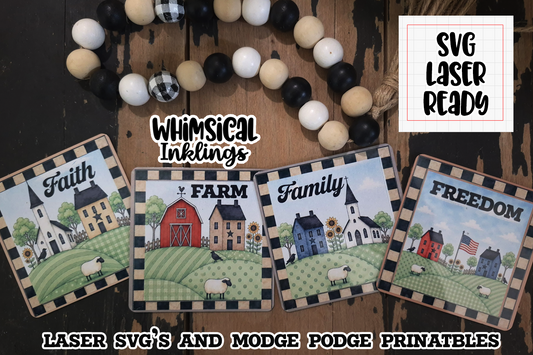 Faith Family Farm Freedom Magnets DSVG and Mod Podge Printables