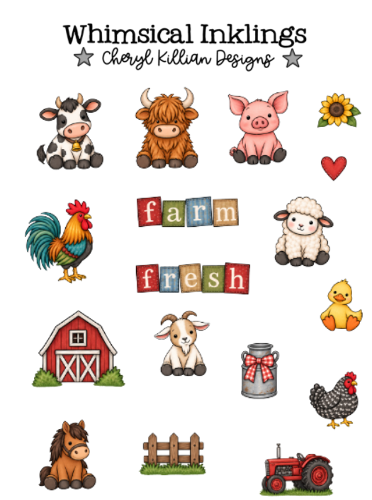 Farm Critter Sticker Pack| Farm Stickers