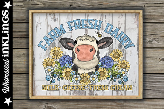 Farm Fresh Dairy Sublimation| Cow