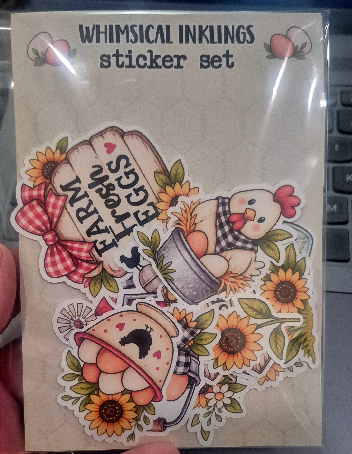 Farm Fresh Eggs Sticker Pack| Chicken Stickers