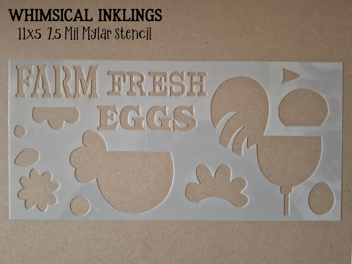 Farm Fresh Stencil | Chicken Stencil – Whimsical Inklings