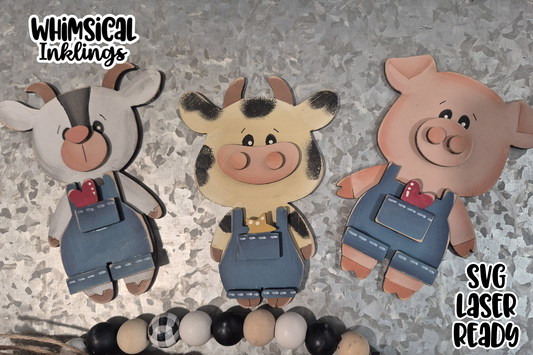 Farm Friends Magnet Set Laser SVG