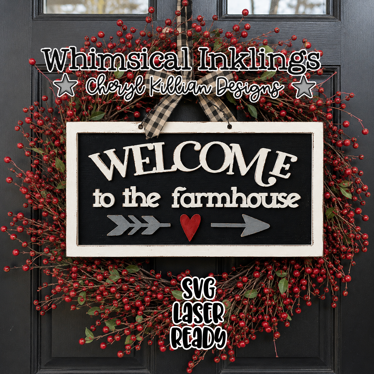 Farmhouse Sign Laser SVG