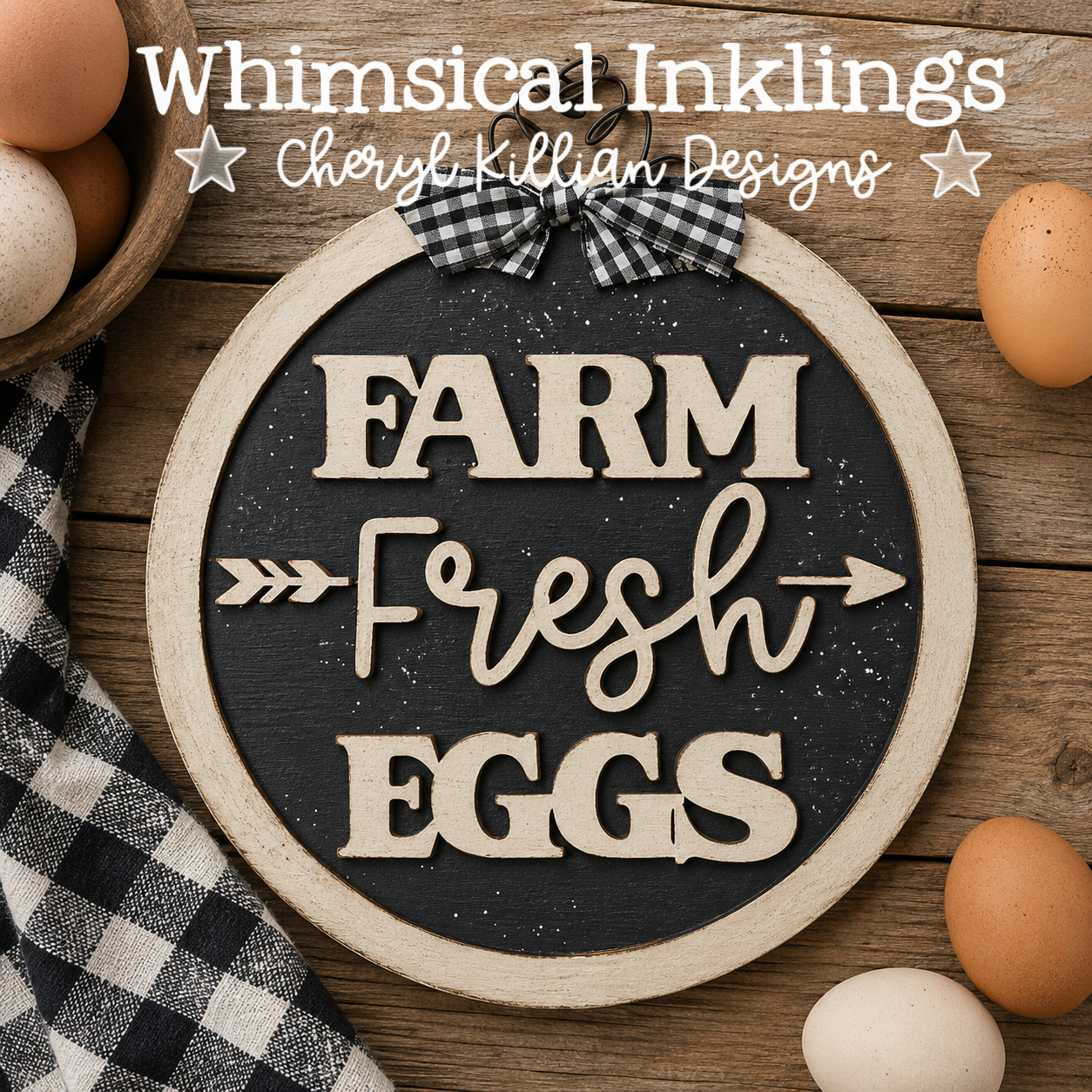 farm Fresh Eggs Sign Laser SVG| Chicken Coop Laser SVG