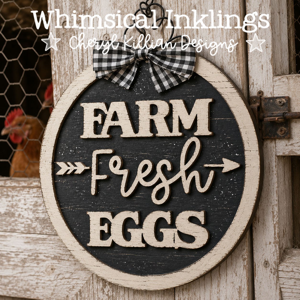 farm Fresh Eggs Sign Laser SVG| Chicken Coop Laser SVG