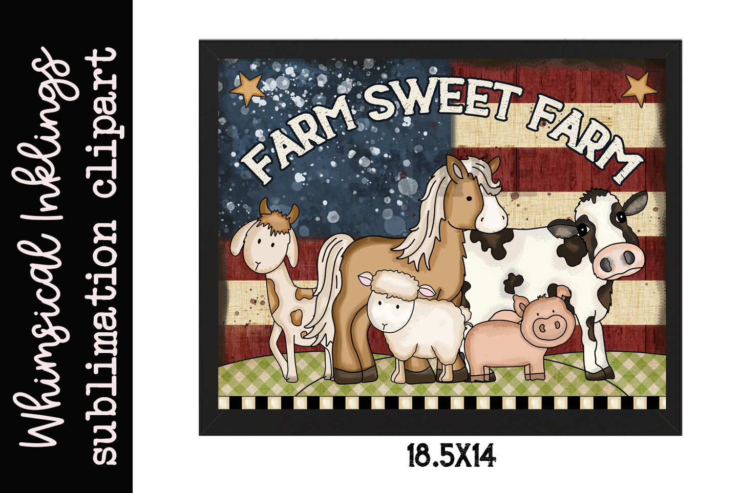 Farm Sweet Farm Animals| American Flag