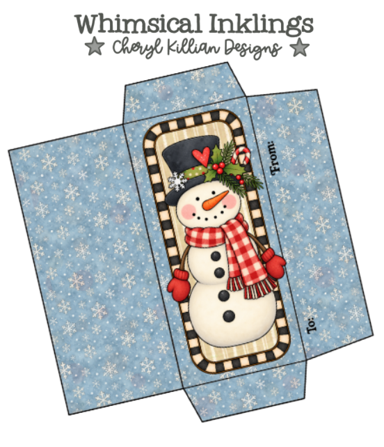 festive Snowman Candy Bar Wrapper Printable