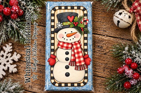 festive Snowman Candy Bar Wrapper Printable