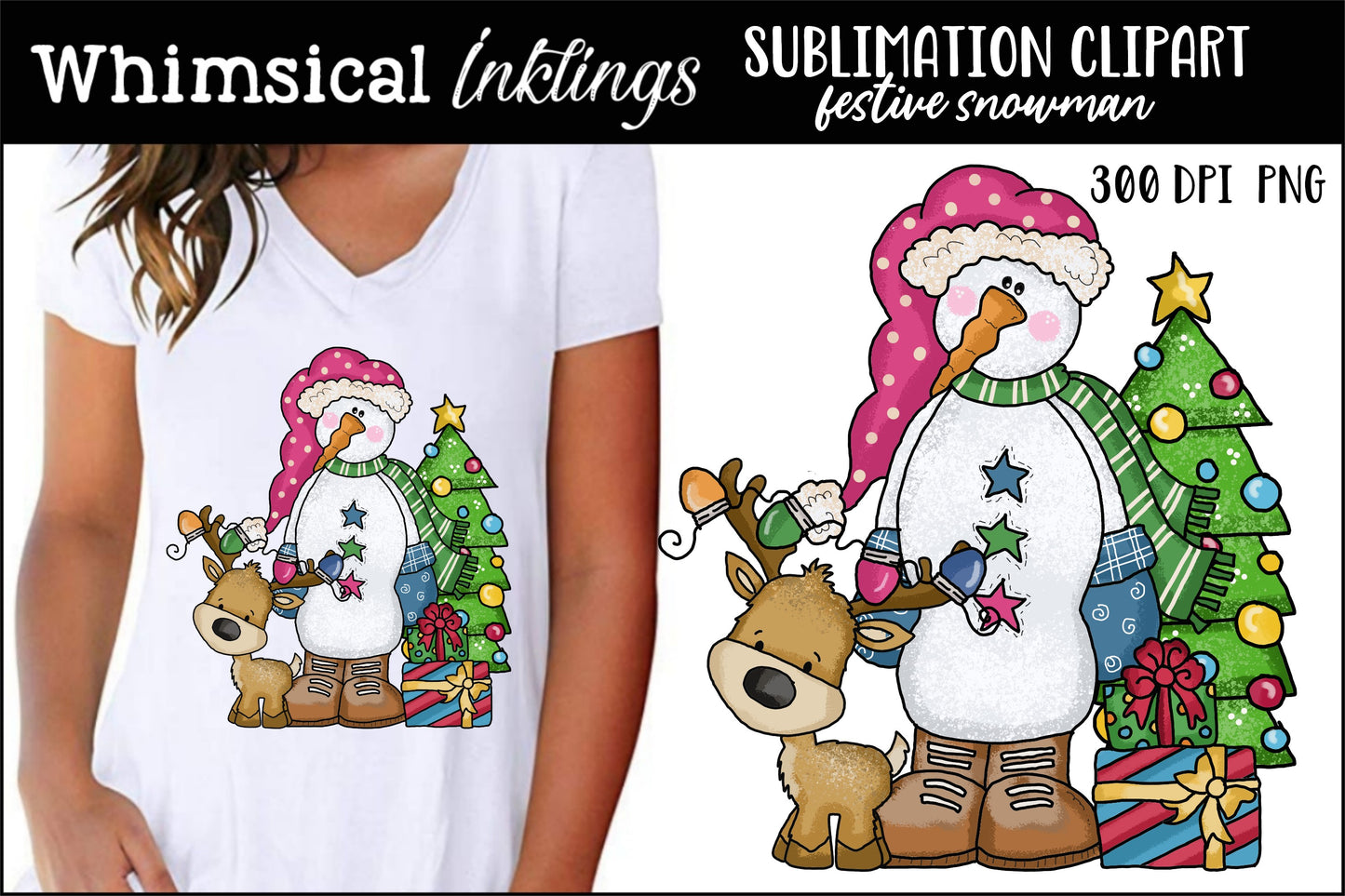 Festive Snowman Sublimation| Winter Sublimation