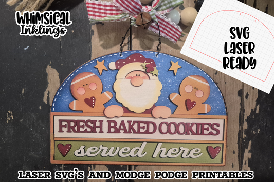 Fresh Baked Cookie Sign SVG And Modge Podge Printable| laser SVG