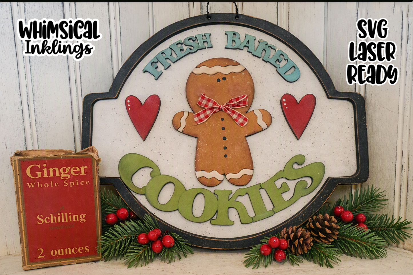 Fresh Baked Cookies Sign Laser SVG| Christmas Laser SVG