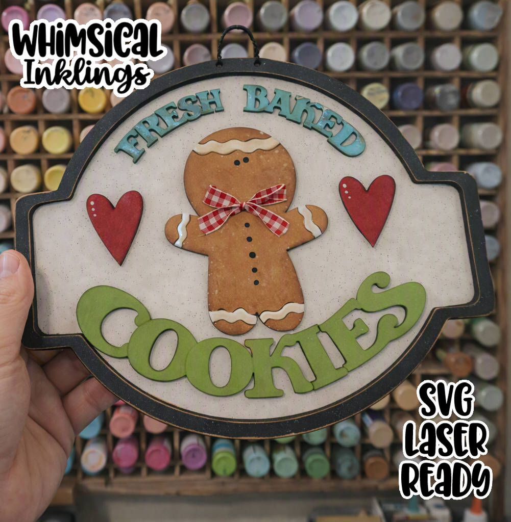 Fresh Baked Cookies Sign Laser SVG| Christmas Laser SVG