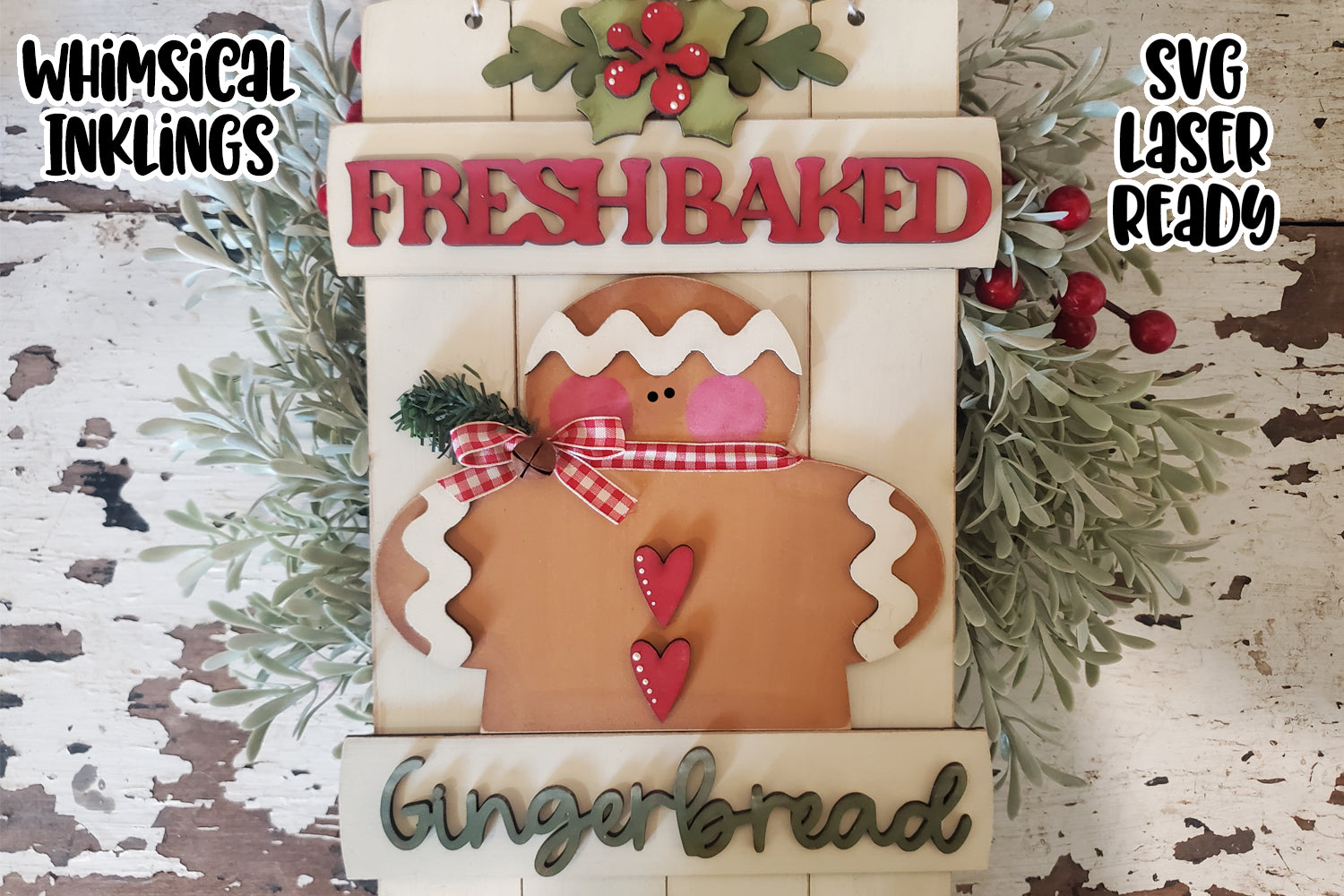 Fresh Baked Gingerbread Sign Laser SVG – Whimsical Inklings