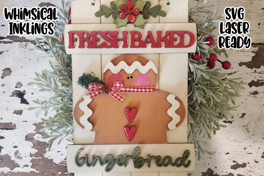 Fresh Baked Gingerbread Sign Laser SVG