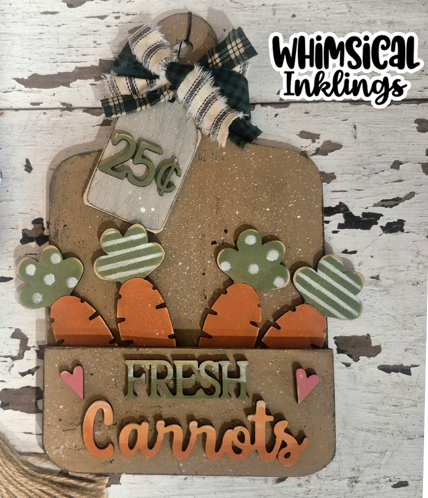 Fresh Carrots Sign DIY Wood Kit